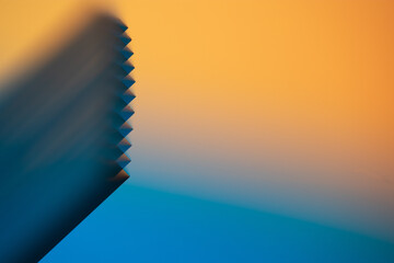 Jagged edges on an orange background