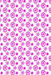 Бесшовный цветочный векторный узор. 