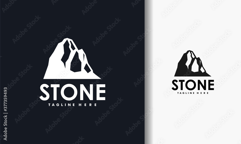 Sticker silhouette of stone logo