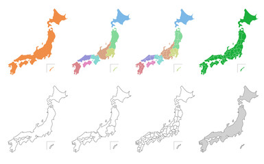 map japan 日本地図 都道府県 セット