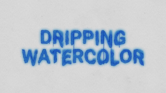 Dripping Watercolor Titles