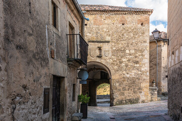 Streets of the medieval town of Pedraza in the province of Segovia (Spain)