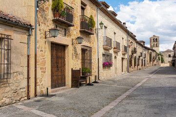 Streets of the medieval town of Pedraza in the province of Segovia (Spain)