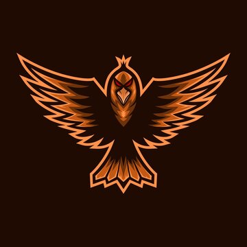 fly bird mascot e sports logo