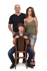 portrait of a family with a teenage son