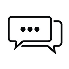 Chat icon. Chat icon vector. Chat icon design illustration. Chat simple sign. Chat icon isolated flat.