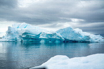 Antarctica, antarctic Peninsula. Melting Iceberg north of Lemaire Channel, in 2020	
