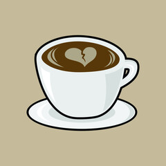 Coffee shop logo vector. Coffee shop design illustration. Coffee logo, Coffee icon isolated flat