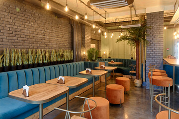 Interior of a restaurant, modern design