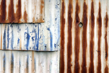 Rusted Metal Wall Texture Corrugated Steel
