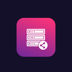 mainframe, server, shared hosting icon