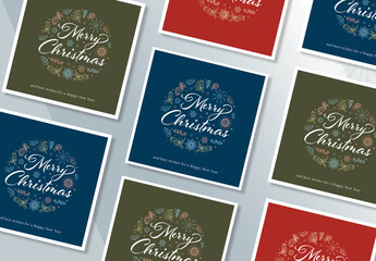 Christmas Cards Layout Set