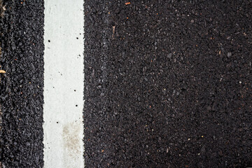 asphalt road with white line background