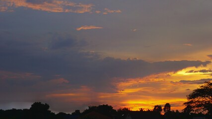 Obraz premium sunset in the city