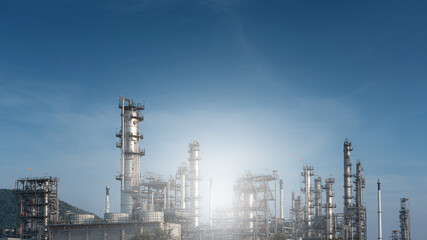 Fototapeta na wymiar panorama view of refinery industry zone