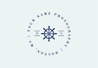 Nautical photographer logo design