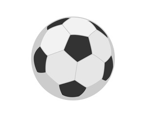 Soccer ball in cartoon style isolated on a white background. Football ball. Sport and games icon. Vector illustration