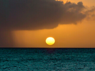 sunset at curacao