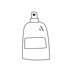 sanitizer spray bottle line style icon vector design