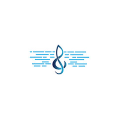 music logo illustration technology line with color vector design