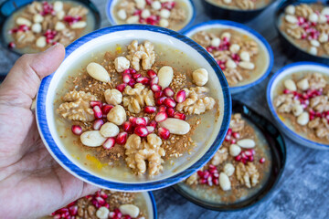 Traditional delicious Turkish dessert; Ashura (Asure)