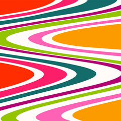 Retro colorful abstract art colorful vector