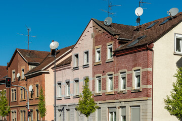 Wohnhäuser mit Backsteinfassaden in Heilbronn