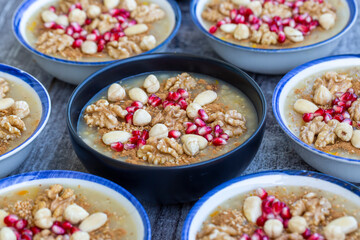 Traditional delicious Turkish dessert; Ashura (Asure)