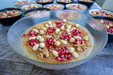 Traditional delicious Turkish dessert; Ashura (Asure)