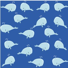 seamless pattern with fishes