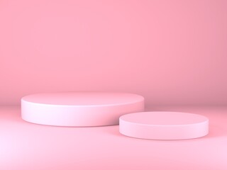 Abstract minimal scene with geometrical forms