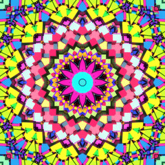 Repeating background of colored patterns