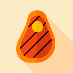 Steak vector icon. Barbecue and bbq grill sign