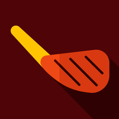 Single piece of chop lamb with bone vector icon