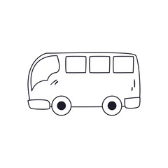 bus line style icon vector design