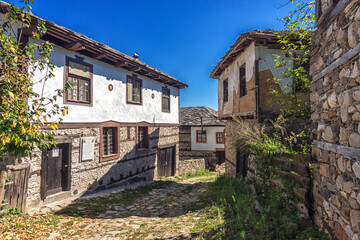 Fototapeta na wymiar architectural reserve village of Dolen district Blagoevgrad Bulgaria