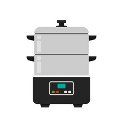 Electric pot vector. Electric pot on white background.