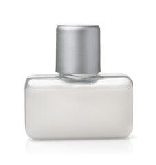 Front view of blank shampoo plastic bottle