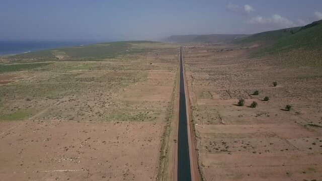 tracks in the desert , MIRLEFT beach , MOROCCO 