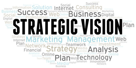 Fototapeta premium Strategic Vision word cloud create with text only.