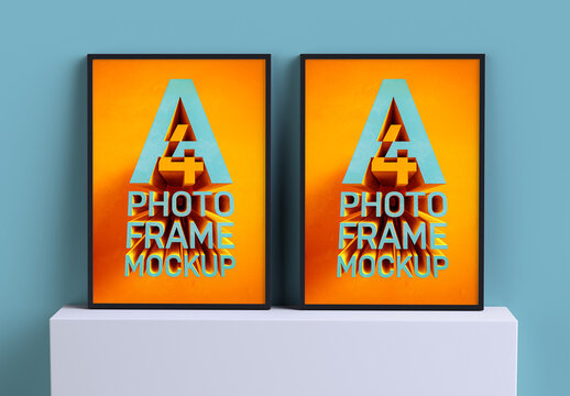 Two Realistic Photo Frame Mockups