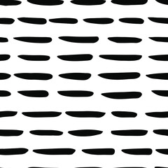 Gorizontal brushstrokes. Vector seamless pattern. Handdrawn with brush and traced. Black and white, customized color.  For printing on fabric or paper. Simple abstract graphic surface pattern design.
