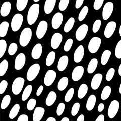 Spots. Vector seamless pattern. Handdrawn with brush and traced. Black and white, customized color.  For printing on fabric or paper. Simple abstract graphic surface pattern design.
