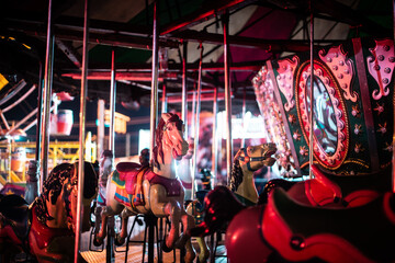Night Photo of a Carousel 