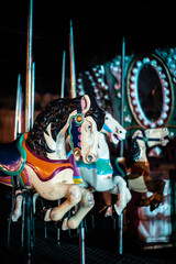 Fototapeta na wymiar Night Photo of a Carousel