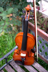 String instrument classical music brown violin outdoor at day