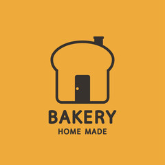 Bakery logo design. bread symbol. Bakery homemade logo.