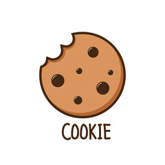 Cookie logo design. Cookie vector on white background.