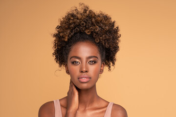 Beautiful photo of attractive afro woman