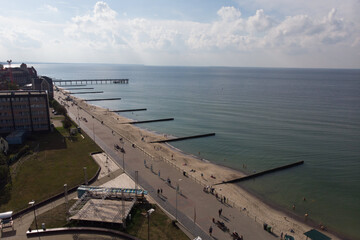Aerial view of a Zelenogradsk, former Cranz, coastal resort, Zelenogradsky District, Kaliningrad...